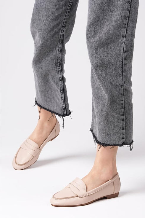 Genuine Leather Skin Color Loafer